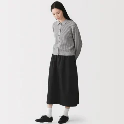 Pantalons, Jupes Et Shorts^Muji Jupe midi à la coupe confortable en coton délavé pour femme
