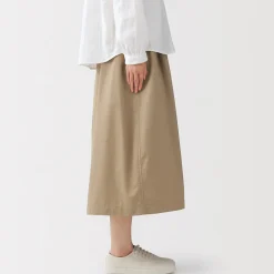 Pantalons, Jupes Et Shorts^Muji Jupe midi à la coupe confortable en coton délavé pour femme