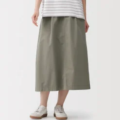 Pantalons, Jupes Et Shorts^Muji Jupe midi à la coupe confortable en coton délavé pour femme