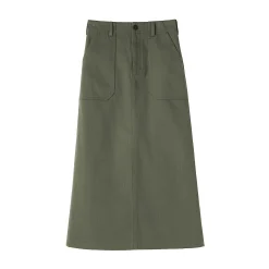 Pantalons, Jupes Et Shorts^Muji Jupe midi coupe droite avec motif de chevrons et en coton pour femme