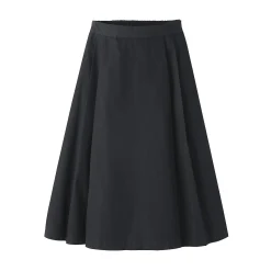 Pantalons, Jupes Et Shorts^Muji Jupe midi plissée et évasée en sergé de coton mélangé pour femme