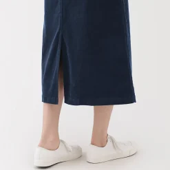 Pantalons, Jupes Et Shorts^Muji Jupe midi taille haute en velours côtelé extensible pour femme