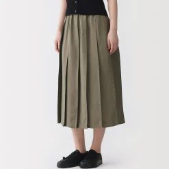 Pantalons, Jupes Et Shorts^Muji Jupe plissée en lin et lyocell pour femme