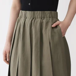 Pantalons, Jupes Et Shorts^Muji Jupe plissée en lin et lyocell pour femme
