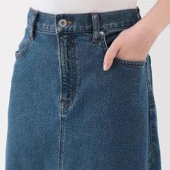 Pantalons, Jupes Et Shorts^Muji Jupe trapèze en denim extensible pour femme