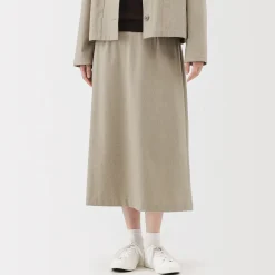 Pantalons, Jupes Et Shorts^Muji Jupe évasée en stretch brossé pour femme