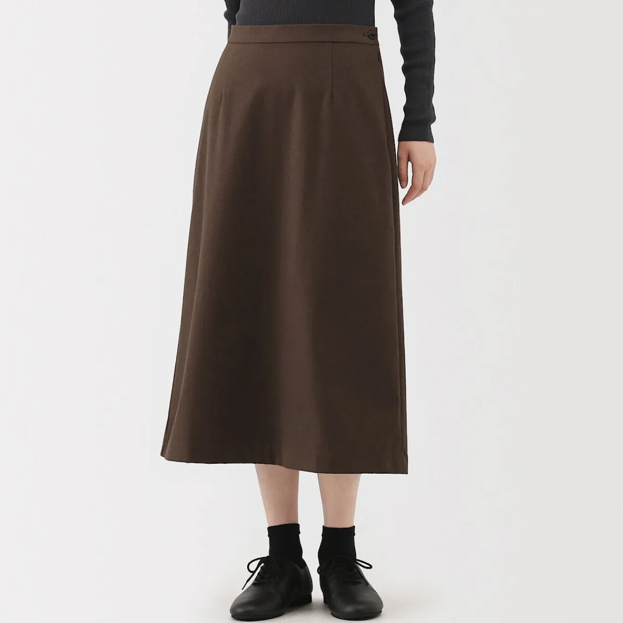 Pantalons, Jupes Et Shorts^Muji Jupe évasée en stretch brossé pour femme