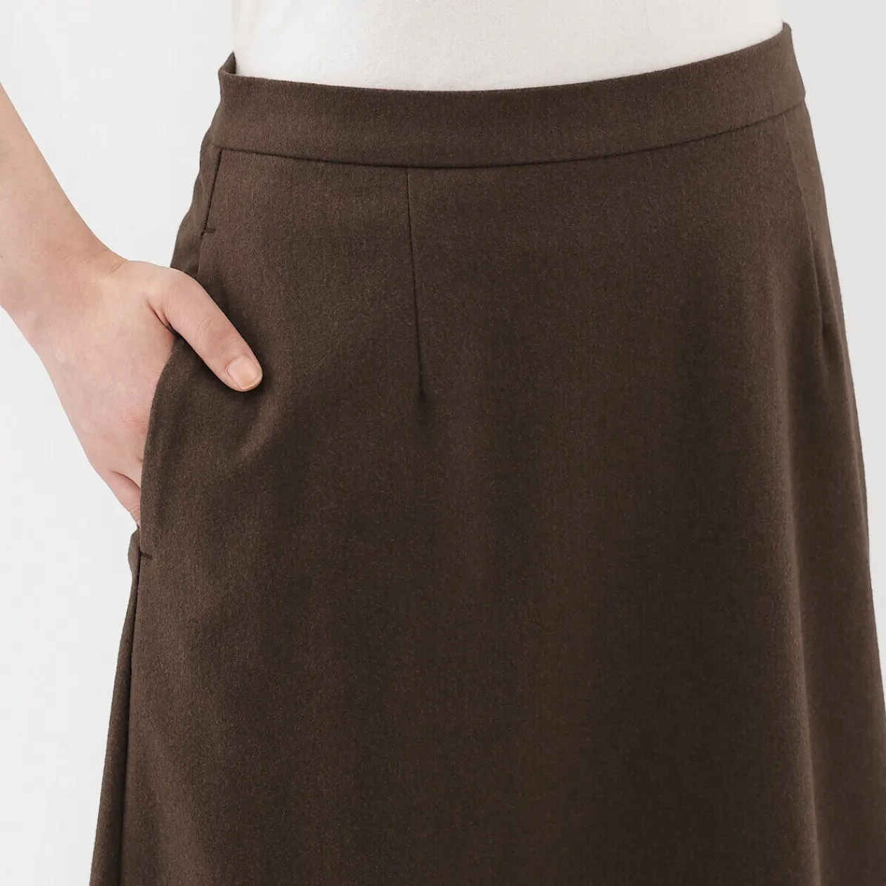 Pantalons, Jupes Et Shorts^Muji Jupe évasée en stretch brossé pour femme