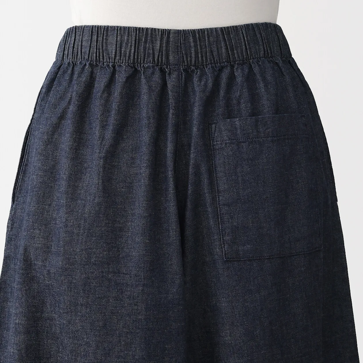 Pantalons, Jupes Et Shorts^Muji Jupe-culotte légère en denim de kapok mélangé pour femme Bleu Marine