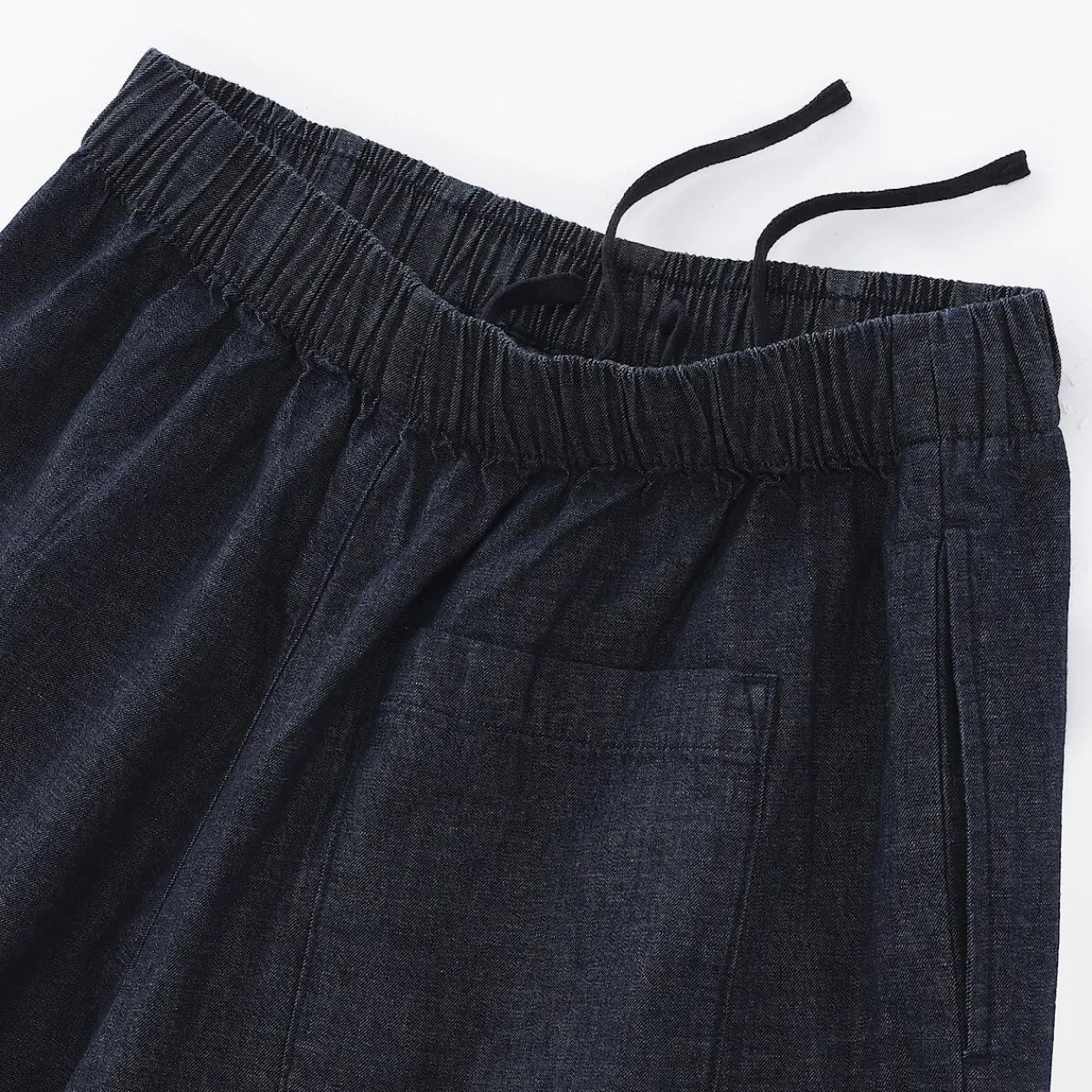 Pantalons, Jupes Et Shorts^Muji Jupe-culotte légère en denim de kapok mélangé pour femme Bleu Marine