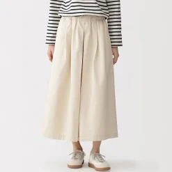Pantalons, Jupes Et Shorts^Muji Jupe-culotte légère en sergé de kapok mélangé pour femme