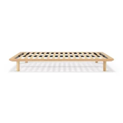 Lits^Muji Lit plateforme double en chêne