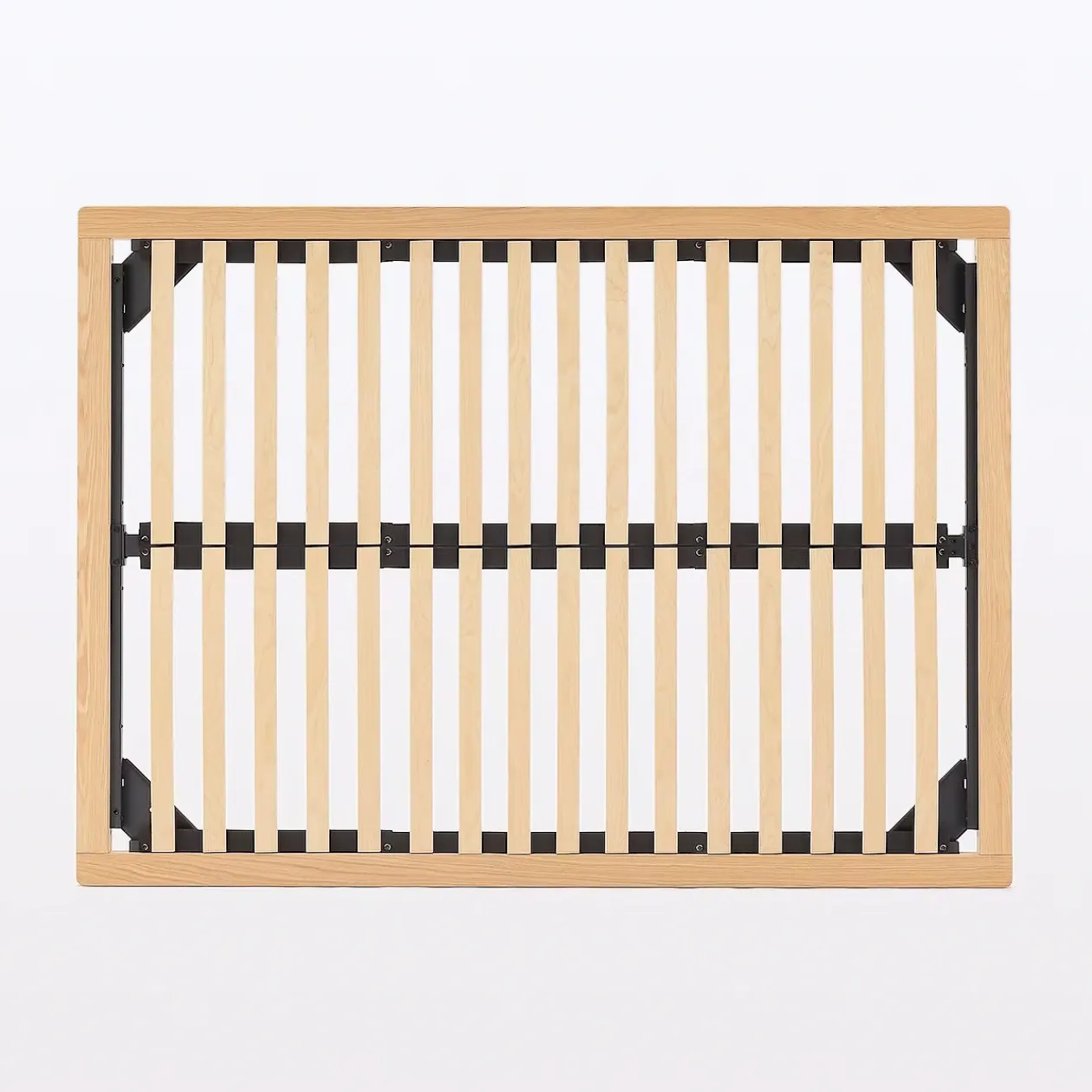 Lits^Muji Lit plateforme double en chêne