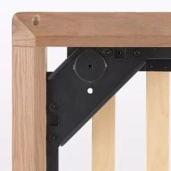 Lits^Muji Lit plateforme double en noyer