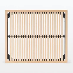 Lits^Muji Lit plateforme large double en chêne