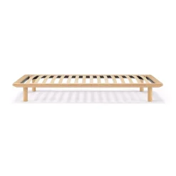 Lits^Muji Lit plateforme simple en chêne