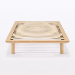 Lits^Muji Lit plateforme simple en chêne