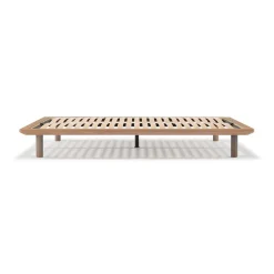 Lits^Muji Lit plateforme super king en noyer