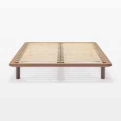 Lits^Muji Lit plateforme super king en noyer