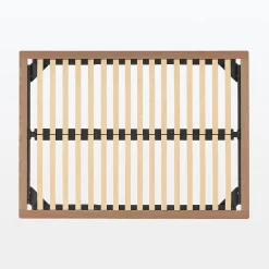 Lits^Muji Lit plateforme super king en noyer