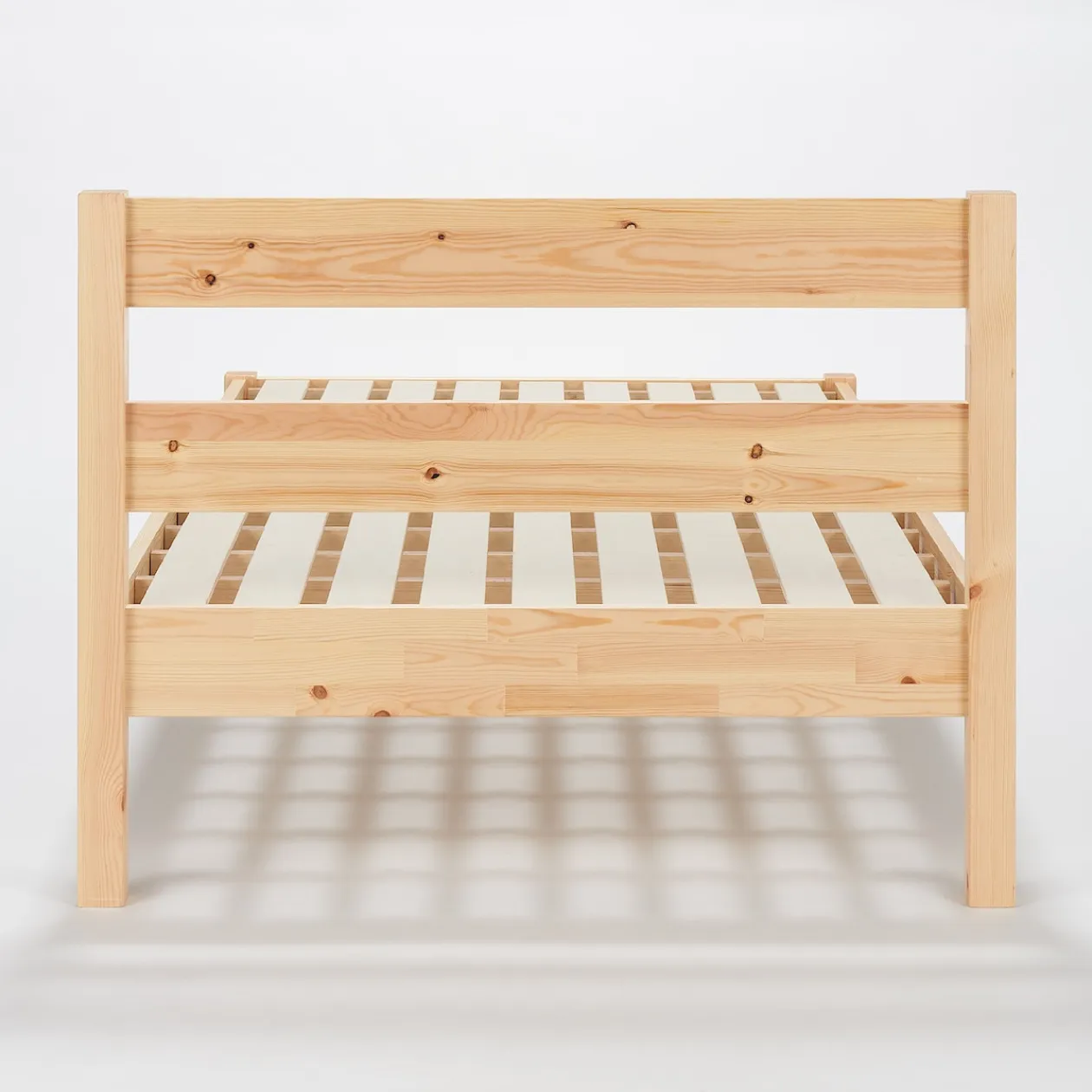 Lits^Muji Lit simple en pin Tête de lit plateforme simple en chêne