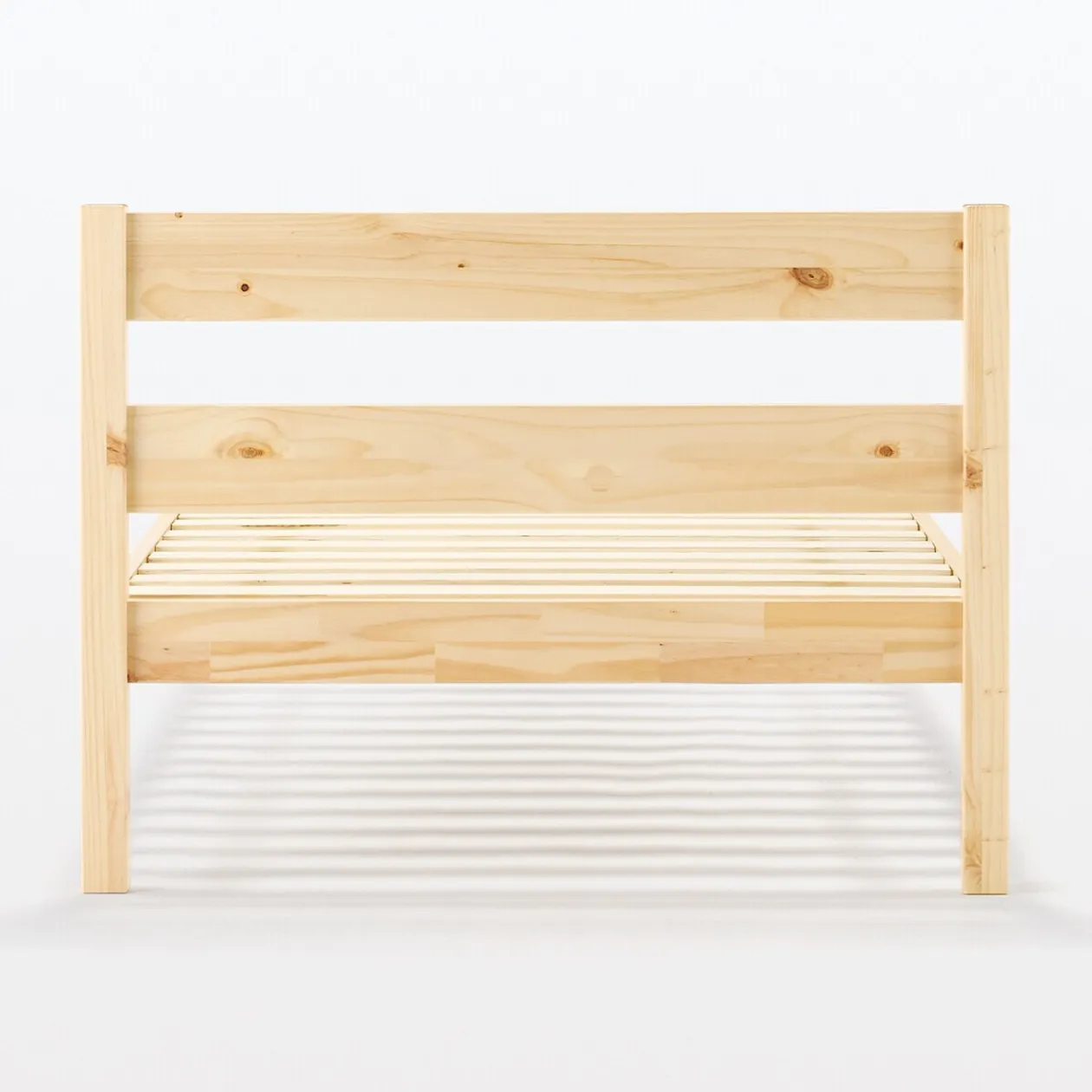 Lits^Muji Lit simple en pin Tête de lit plateforme simple en chêne