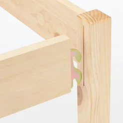 Lits^Muji Lit simple en pin Tête de lit plateforme simple en chêne