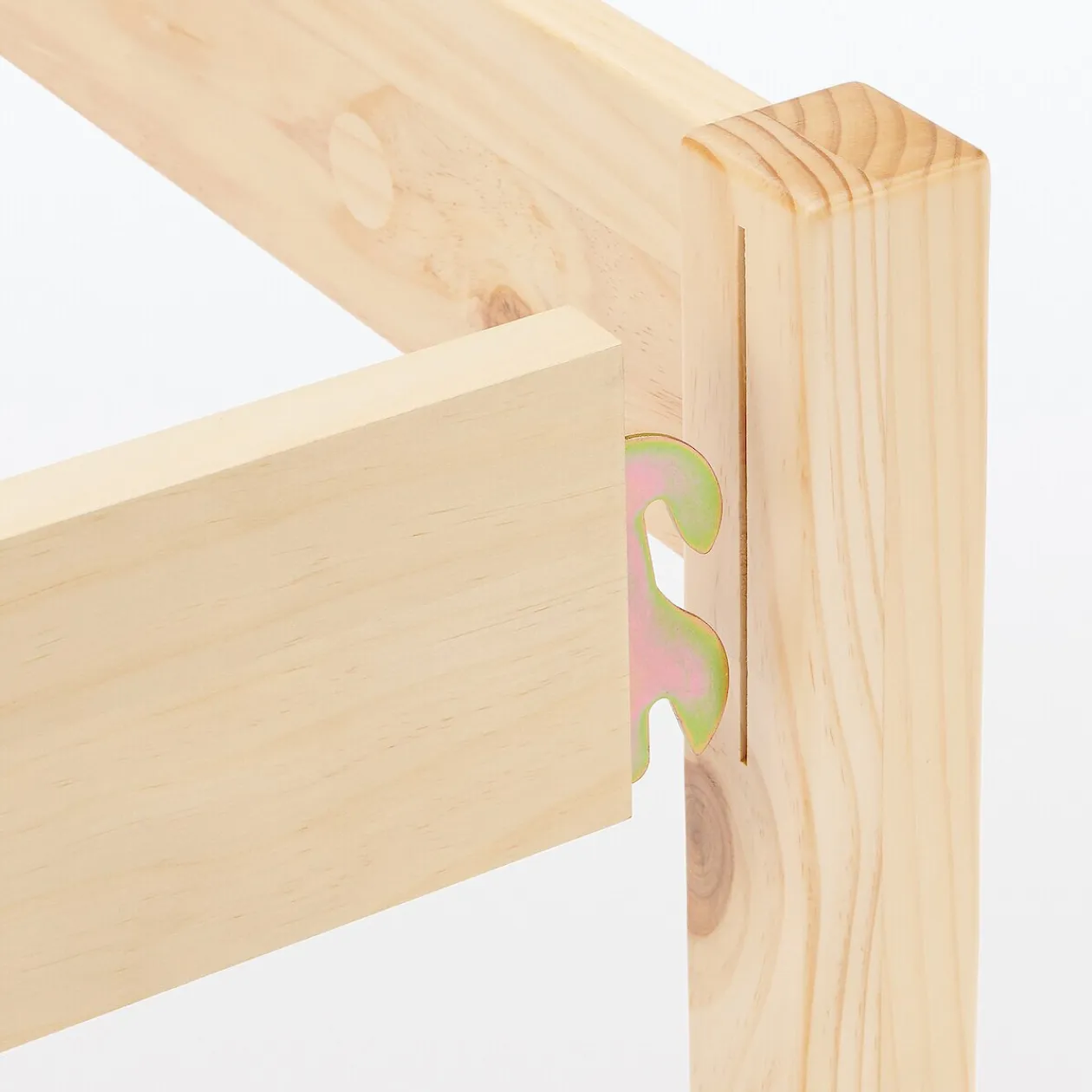 Lits^Muji Lit simple en pin Tête de lit plateforme simple en chêne