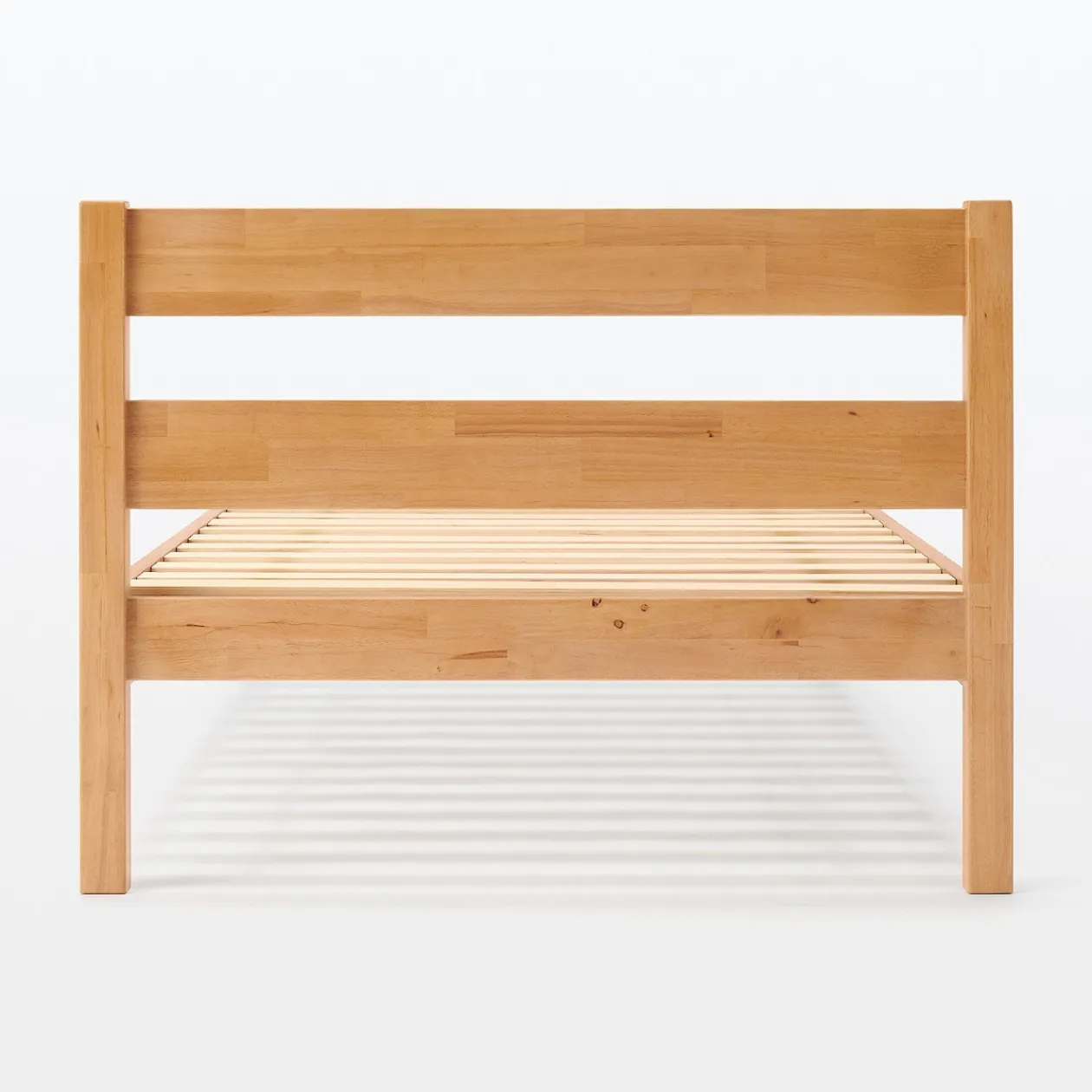 Lits^Muji Lit super king plaqué en bois d'hévéa