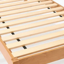 Lits^Muji Lit super king plaqué en bois d'hévéa