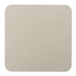 Linge De Table^Muji Lot de 4 dessous de verre rectangulaires en cuir recyclé, Gris Cendré