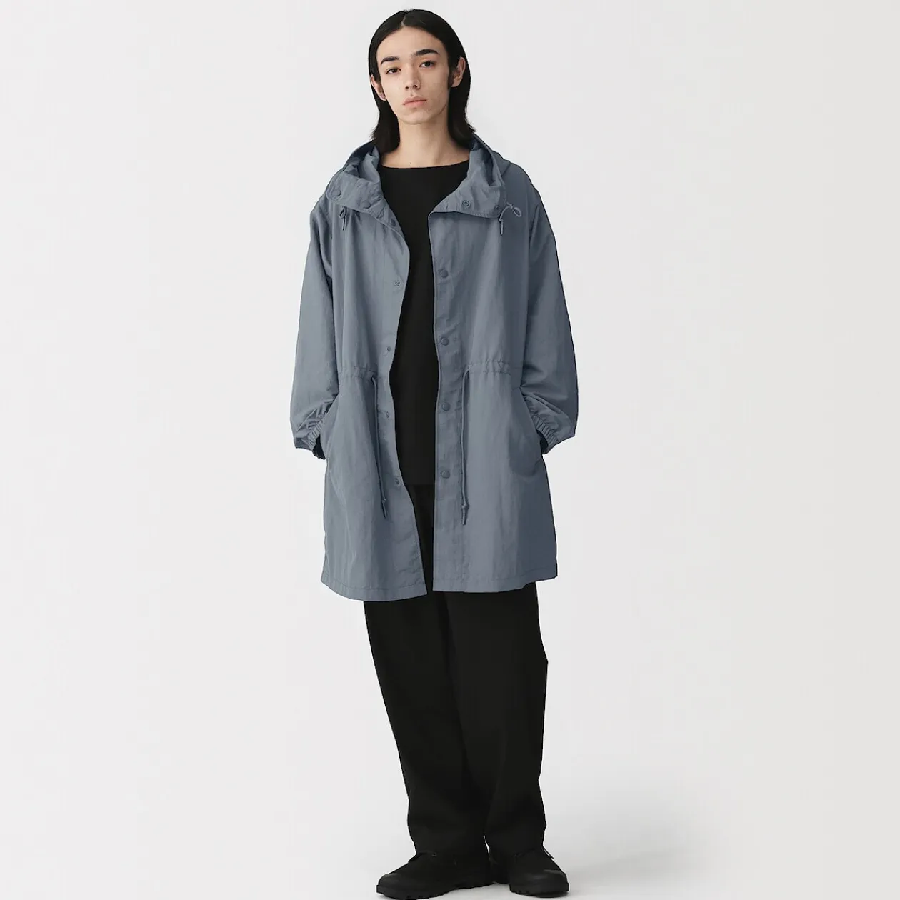Vestes Et Manteaux^Muji Manteau à capuche en nylon recyclé déperlant pour homme