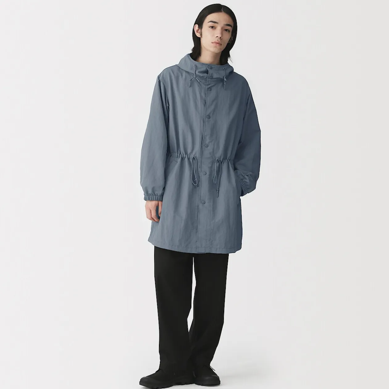 Vestes Et Manteaux^Muji Manteau à capuche en nylon recyclé déperlant pour homme