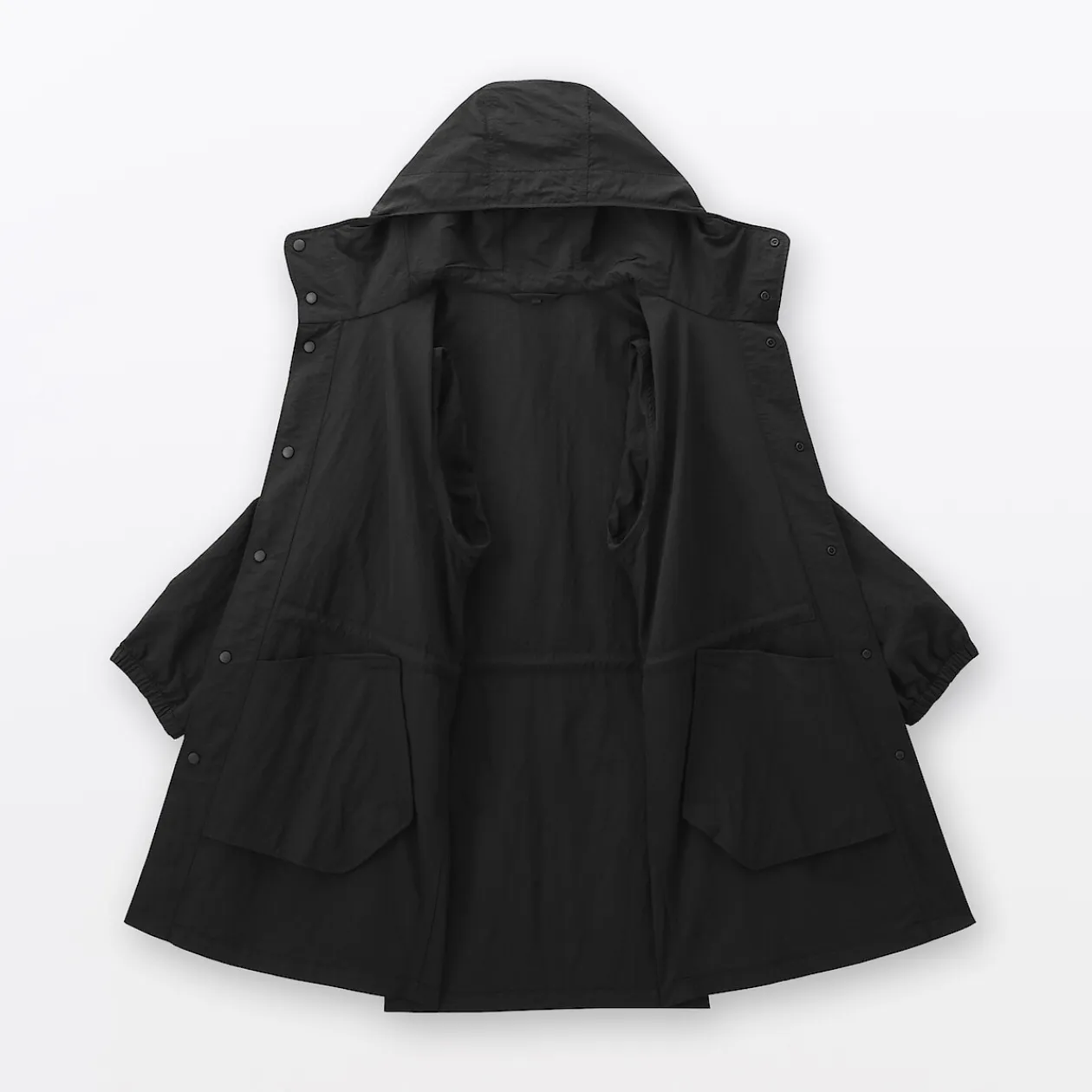 Vestes Et Manteaux^Muji Manteau à capuche en nylon recyclé déperlant pour homme