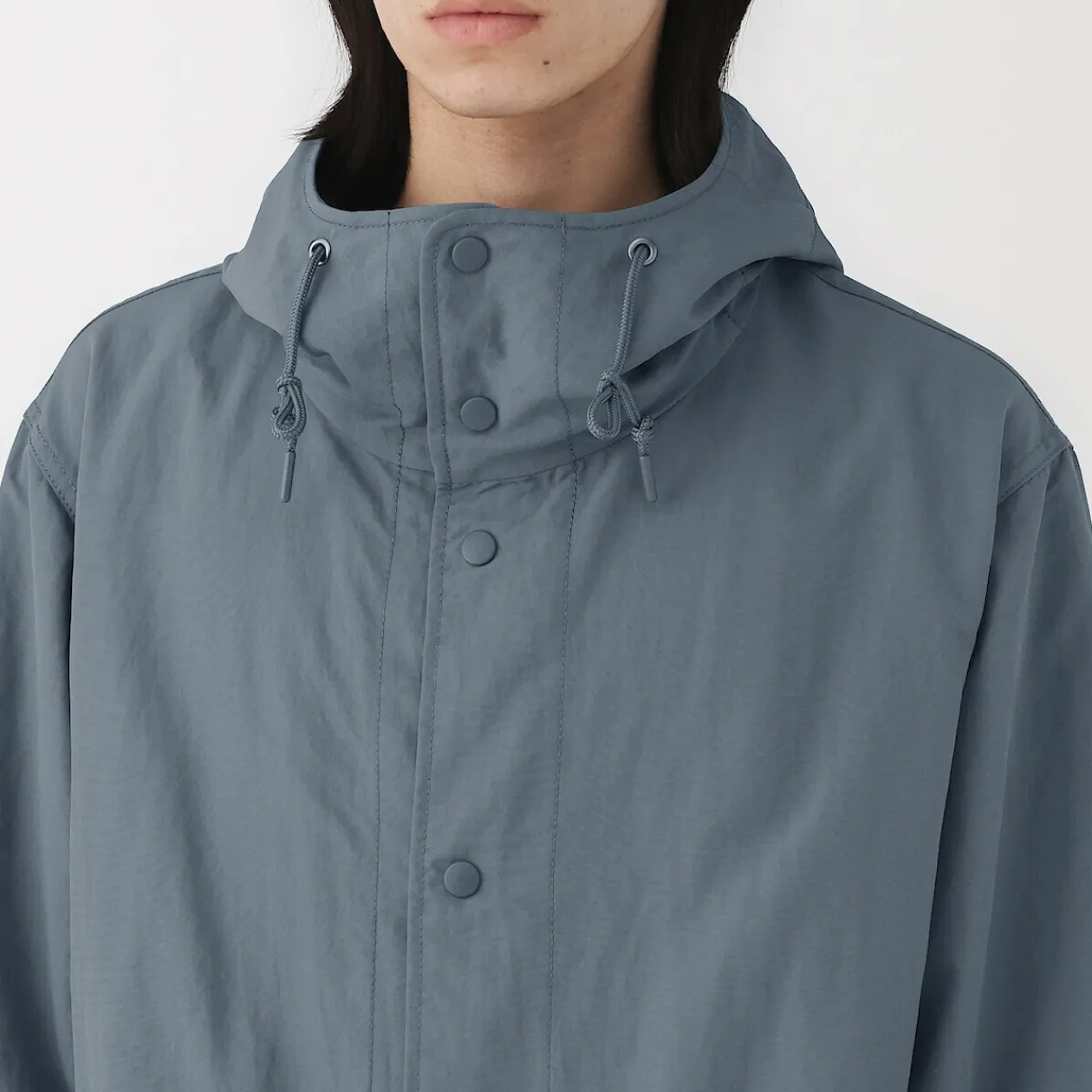 Vestes Et Manteaux^Muji Manteau à capuche en nylon recyclé déperlant pour homme