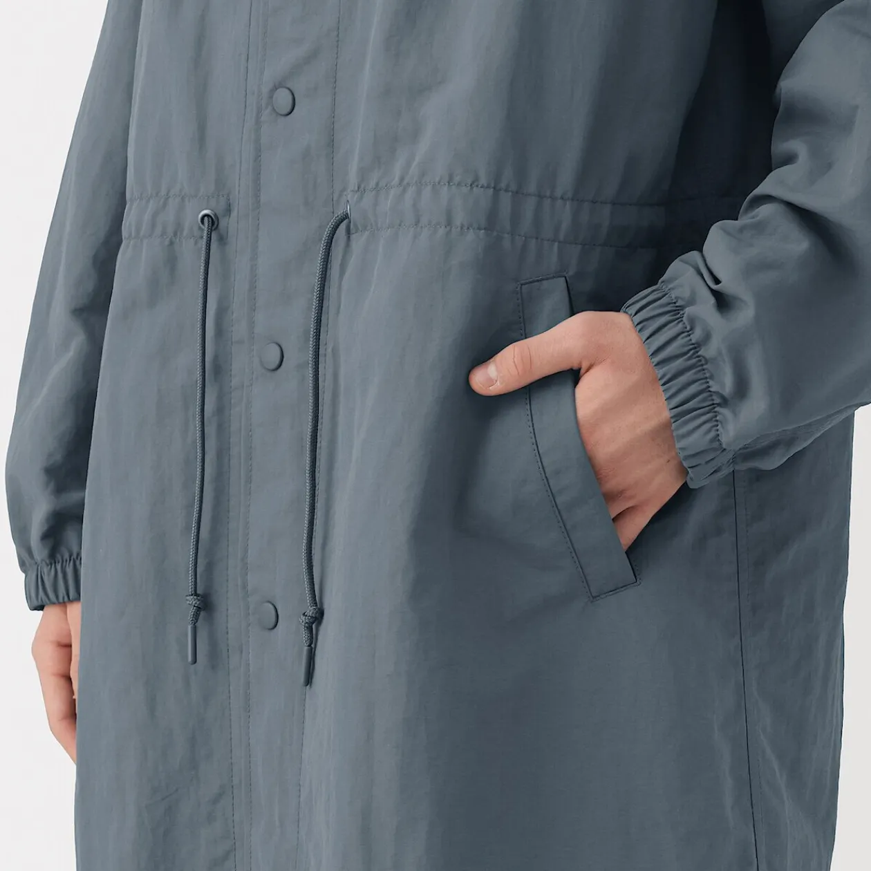 Vestes Et Manteaux^Muji Manteau à capuche en nylon recyclé déperlant pour homme