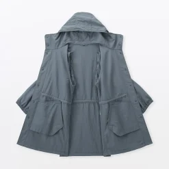 Vestes Et Manteaux^Muji Manteau à capuche en nylon recyclé déperlant pour homme