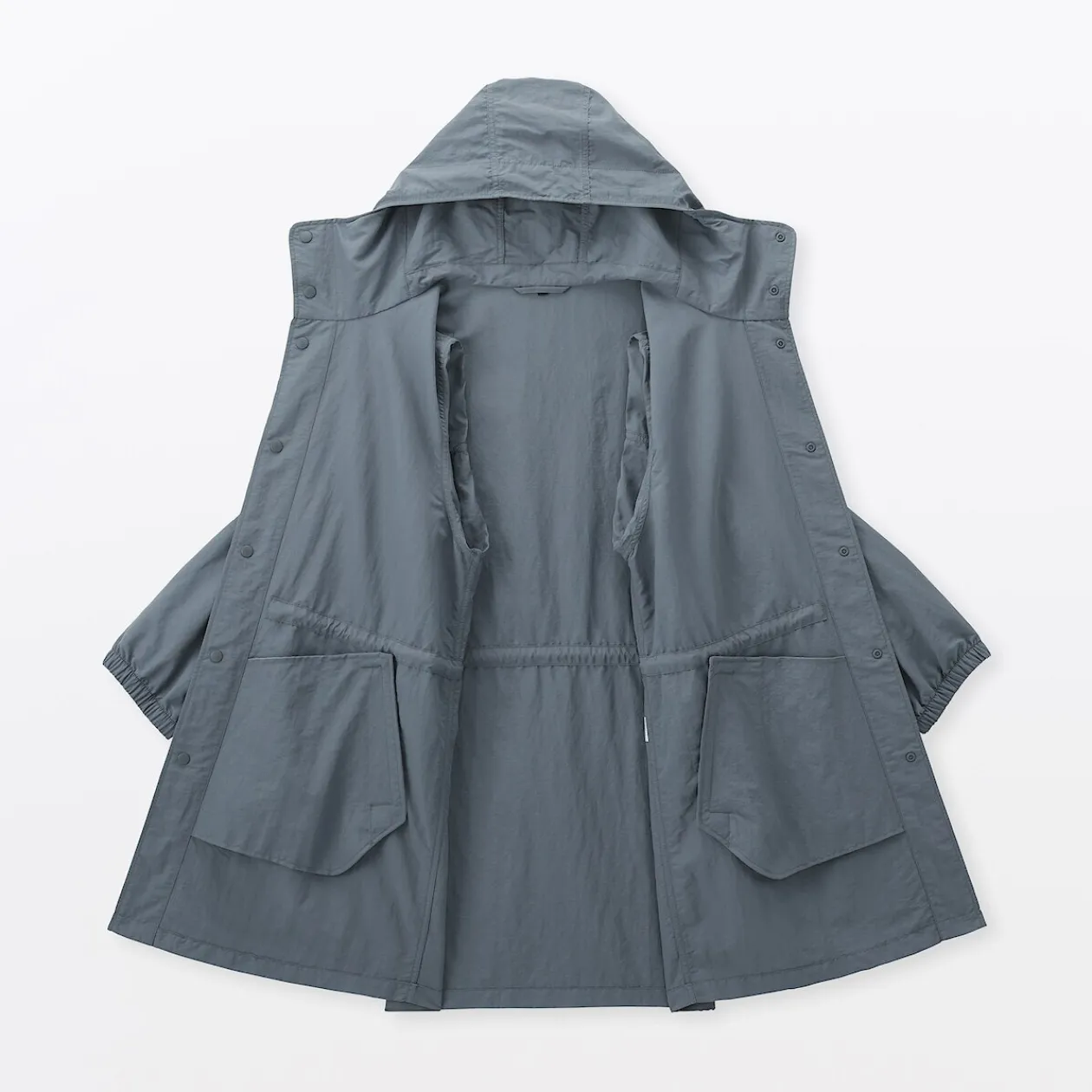 Vestes Et Manteaux^Muji Manteau à capuche en nylon recyclé déperlant pour homme