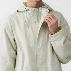Vestes Et Manteaux^Muji Manteau à capuche en toile de coton léger pour homme