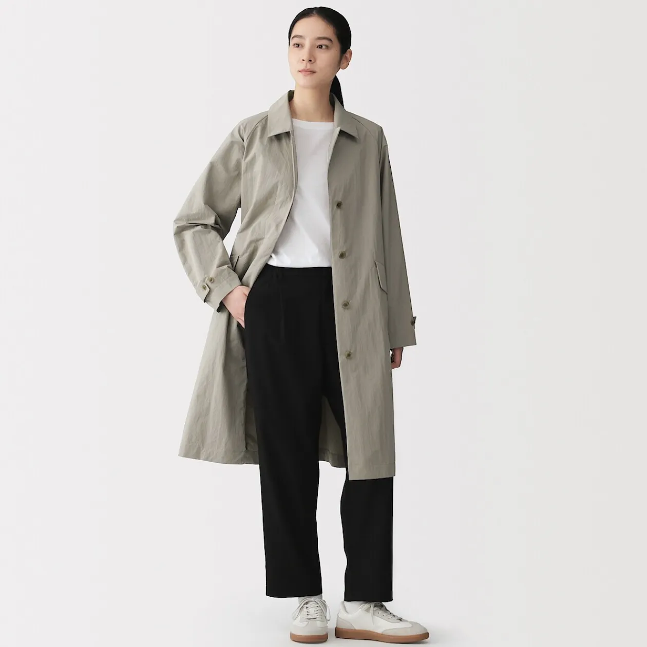 Vestes Et Manteaux^Muji Manteau à col montant déperlant pour femme