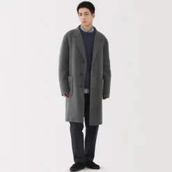 Vestes Et Manteaux^Muji Manteau Chesterfield en mélange de laine mérinos pour homme