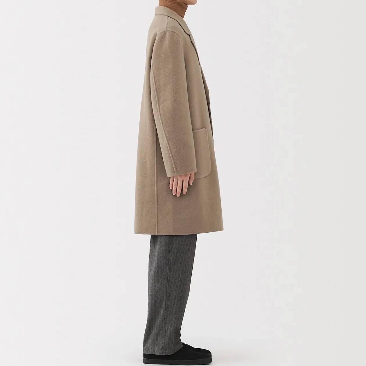 Vestes Et Manteaux^Muji Manteau Chesterfield en mélange de laine mérinos pour homme