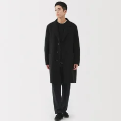 Vestes Et Manteaux^Muji Manteau Chesterfield en mélange de laine mérinos pour homme