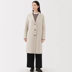 Vestes Et Manteaux^Muji Manteau Chesterfield en mélange de laine mérinos pour femme