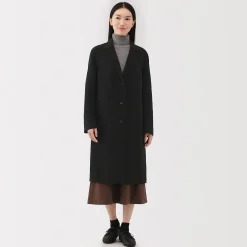 Vestes Et Manteaux^Muji Manteau Chesterfield en mélange de laine mérinos pour femme