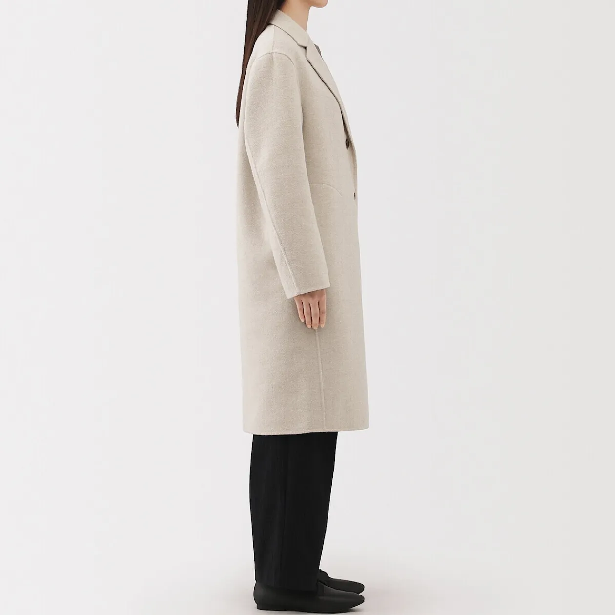 Vestes Et Manteaux^Muji Manteau Chesterfield en mélange de laine mérinos pour femme