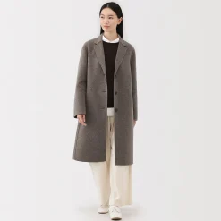 Vestes Et Manteaux^Muji Manteau Chesterfield en mélange de laine mérinos pour femme