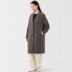 Vestes Et Manteaux^Muji Manteau Chesterfield en mélange de laine mérinos pour femme