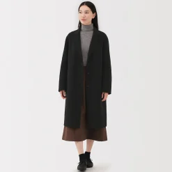 Vestes Et Manteaux^Muji Manteau Chesterfield en mélange de laine mérinos pour femme