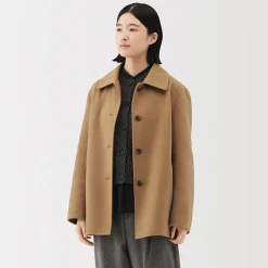 Vestes Et Manteaux^Muji Manteau court en mélange de laine mérinos pour femme